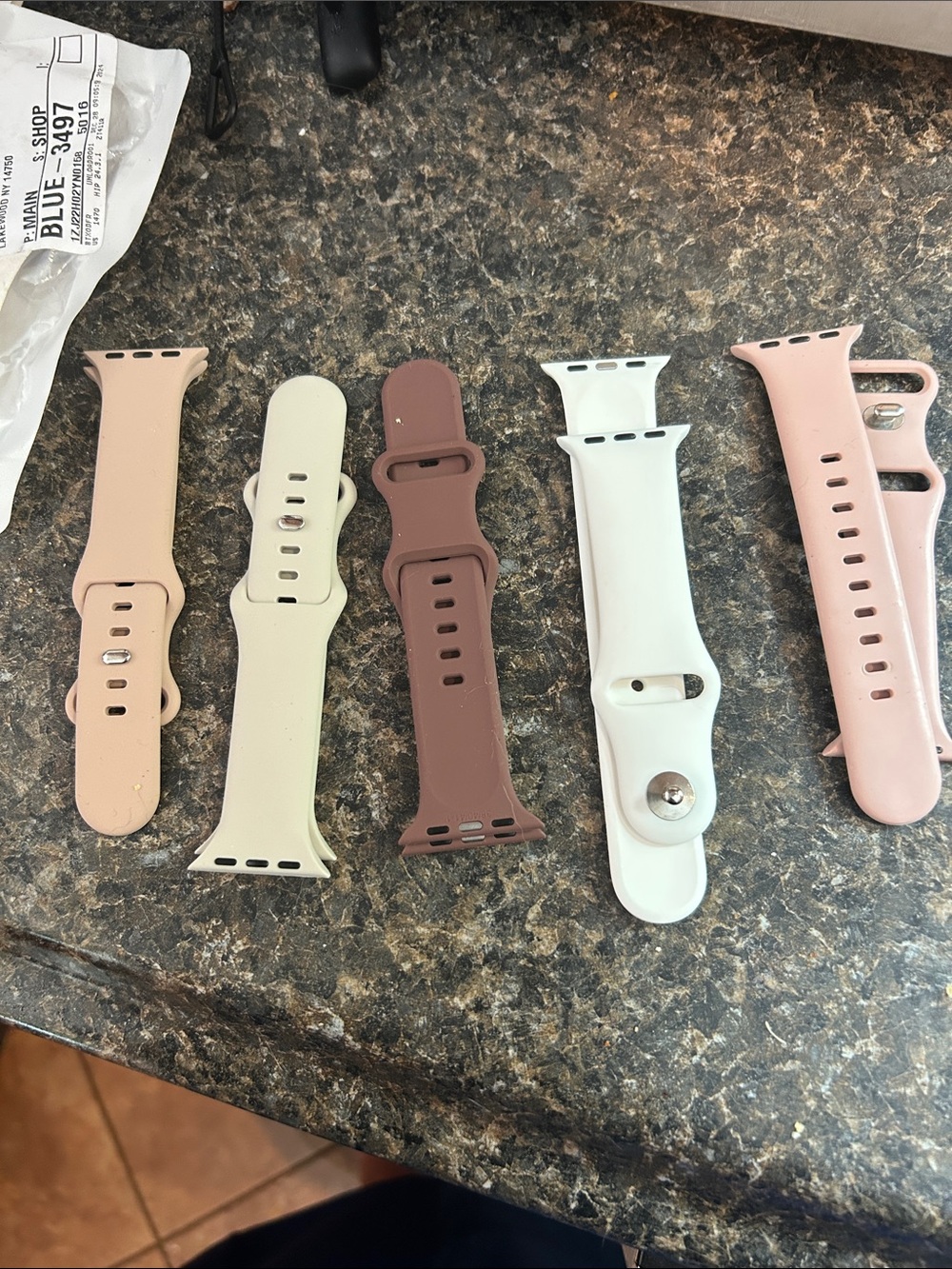 Silicone Replacement Watch Bands - Assorted Pink, Cream, Brown, White